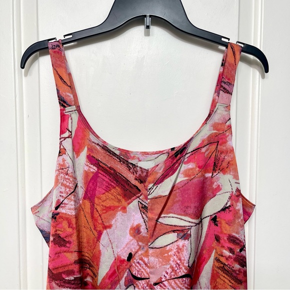 New NIC+ZOE Scribble‎ Bouquet Crepe Cami in Pink Multi Size XL - Picture 8 of 15